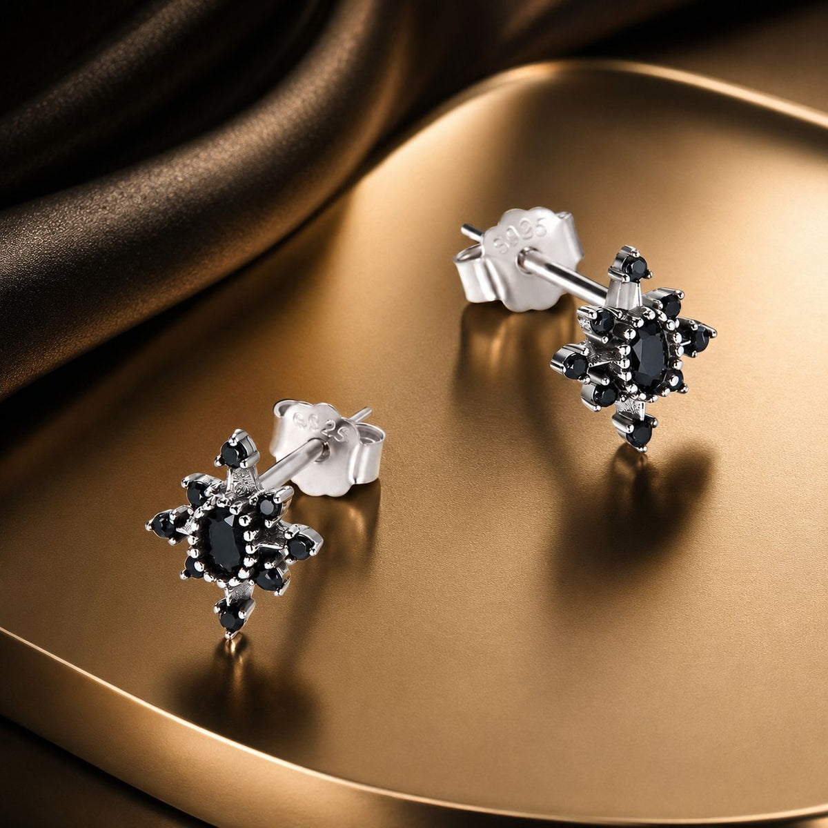 Sterling Silver Pavé Cubic Zirconia Earrings