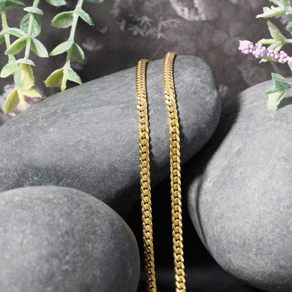 10K Yellow Gold Solid Miami Cuban Chain
