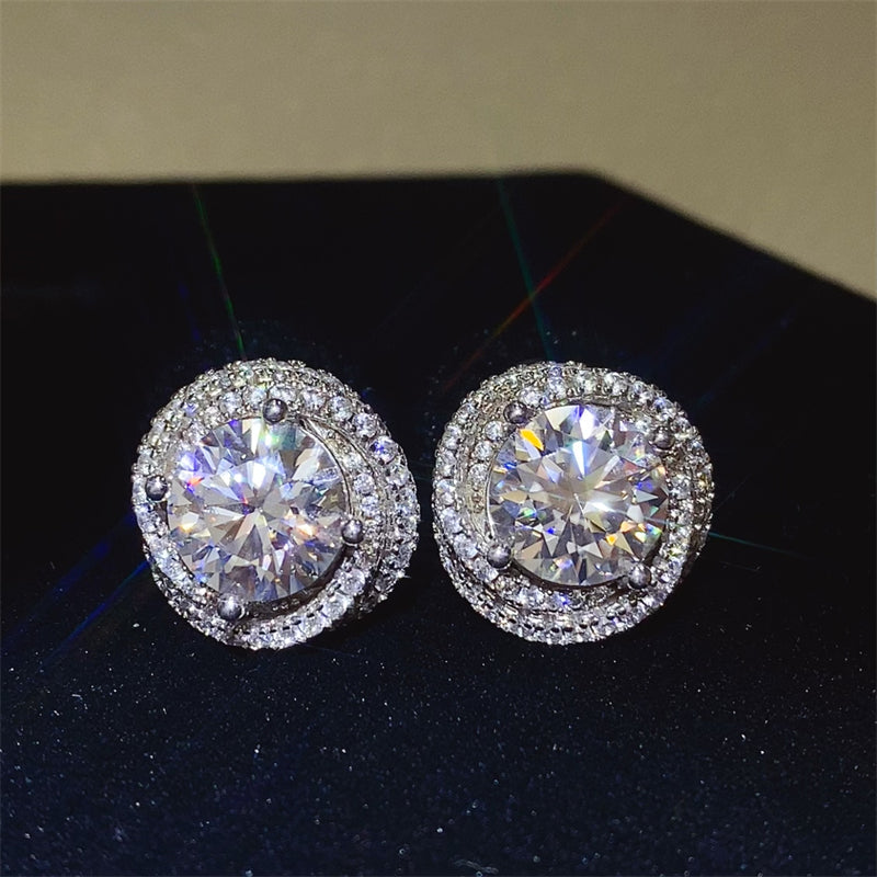 6 Carat Moissanite Earrings - Undeniably LUXE