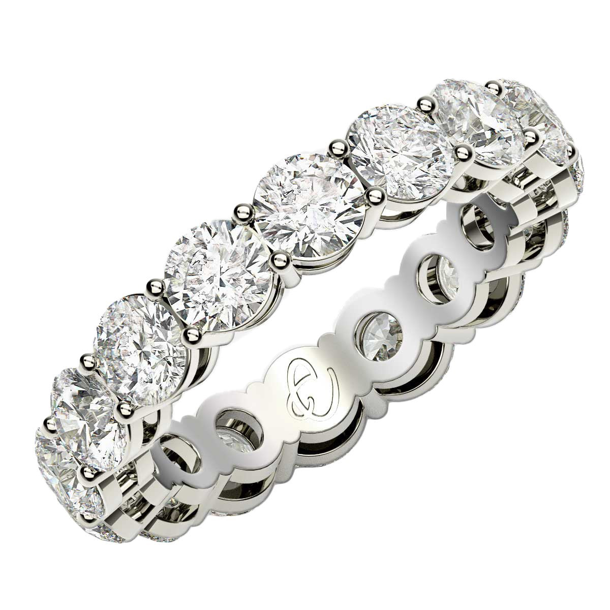 14K White Gold Lab Grown Diamond Eternity Ring (4 cttw FG/VS2)