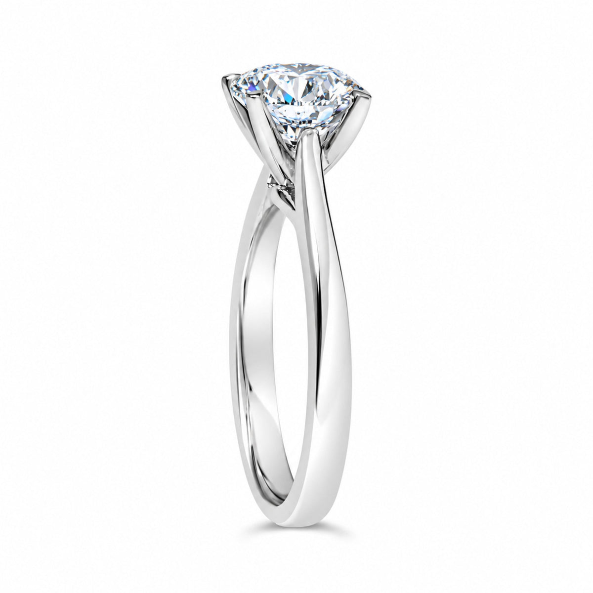 IGI Certified 14K White Gold 2.0 Cttw Round Lab Grown Diamond Solitaire Engagement Ring