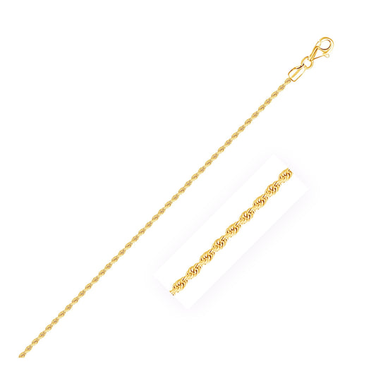 Yellow Gold Diamond Cut Rope Bracelet