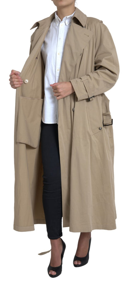 Dolce & Gabbana Khaki Double Breasted Trench Coat Jacket II