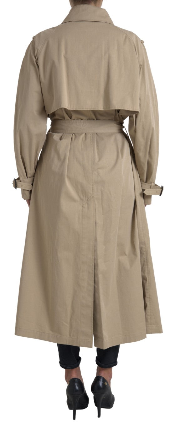 Dolce & Gabbana Khaki Double Breasted Trench Coat Jacket II