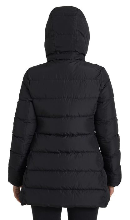 Dolce & Gabbana Black Polyester Hooded Reversible Jacket