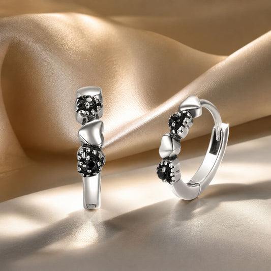 Sterling Silver Pavé Cubic Zirconia Earrings