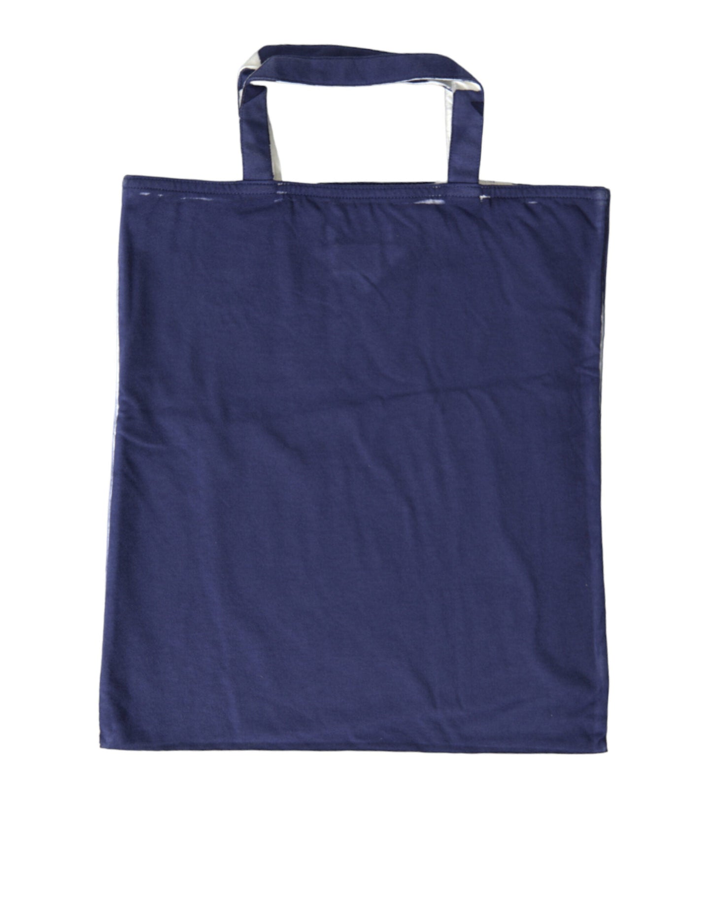 Prada Blue Canvas Shopping Tote Bag