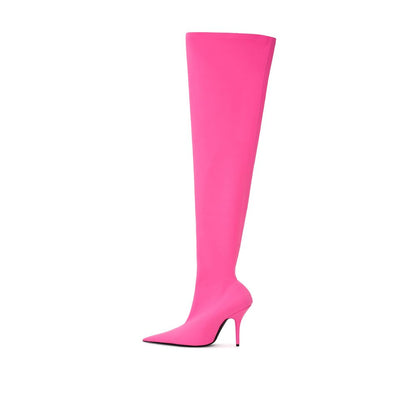 Pink Polyester Boot