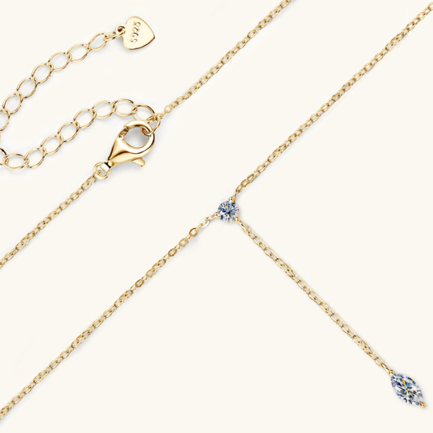 Moissanite Sterling Silver Necklace - Undeniably LUXE