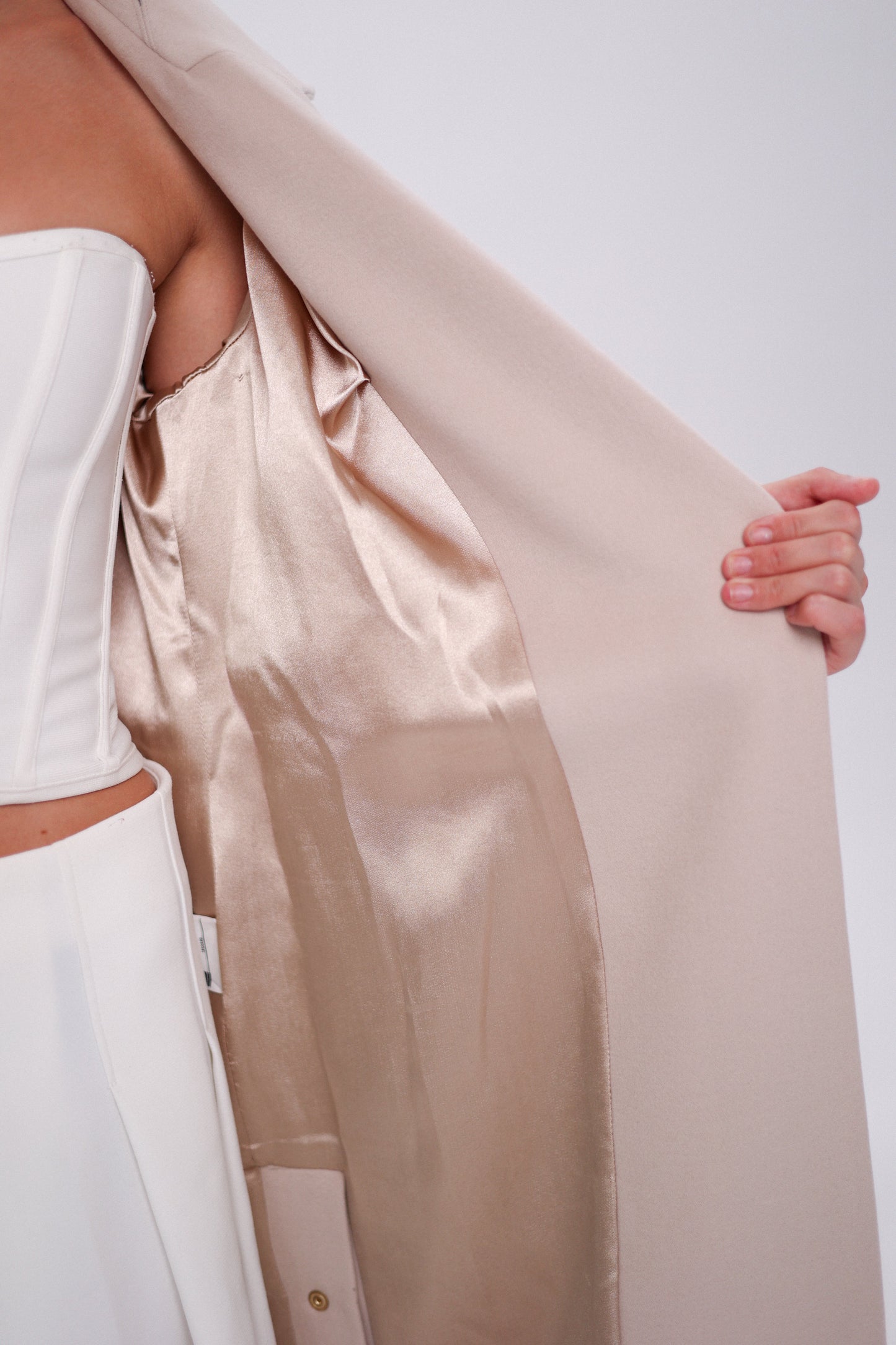 Camille Cashmere Blend Coat Beige