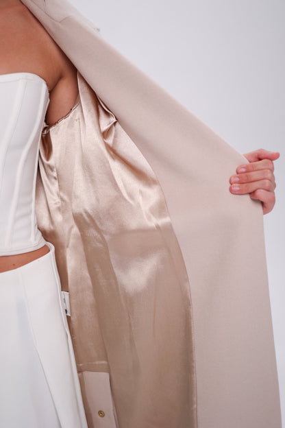 Camille Cashmere Blend Coat Beige