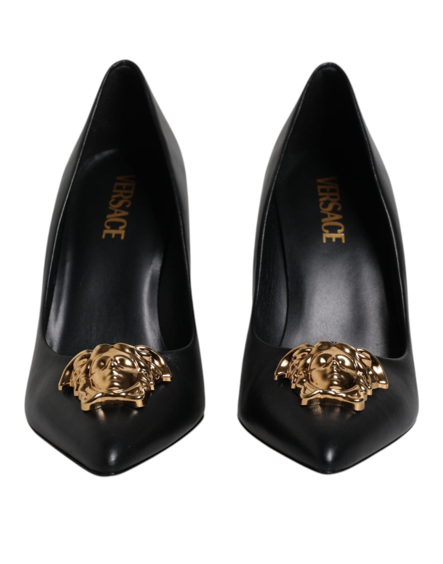 Versace Medusa Black Leather Pumps