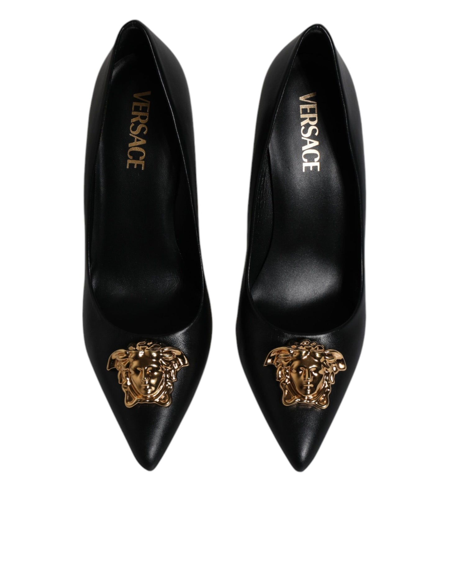 Versace Medusa Black Leather Pumps