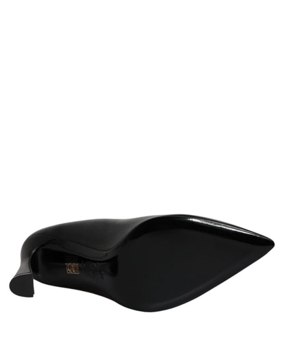 Versace Medusa Black Leather Pumps