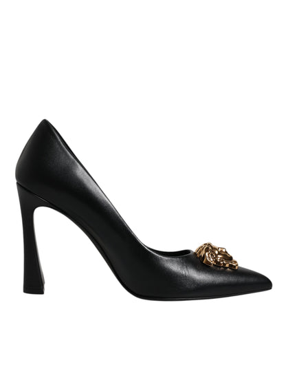 Versace Medusa Black Leather Pumps