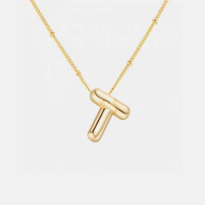 Gold-Plated Bubble Initial Necklace - Undeniably LUXE