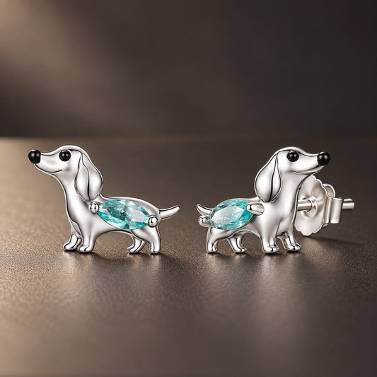 Sterling Silver Transparent Glass and Enamel Earrings