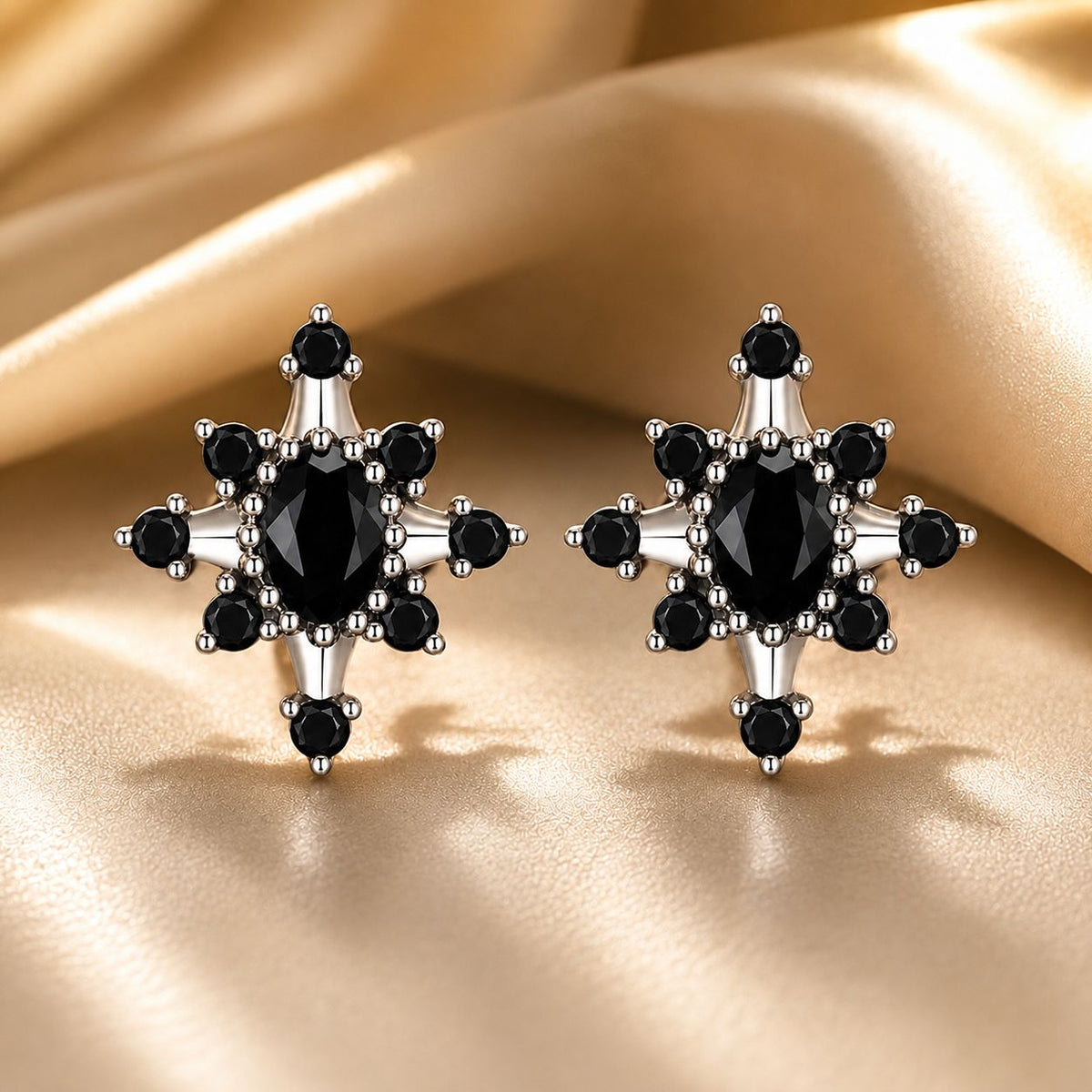 Sterling Silver Pavé Cubic Zirconia Earrings