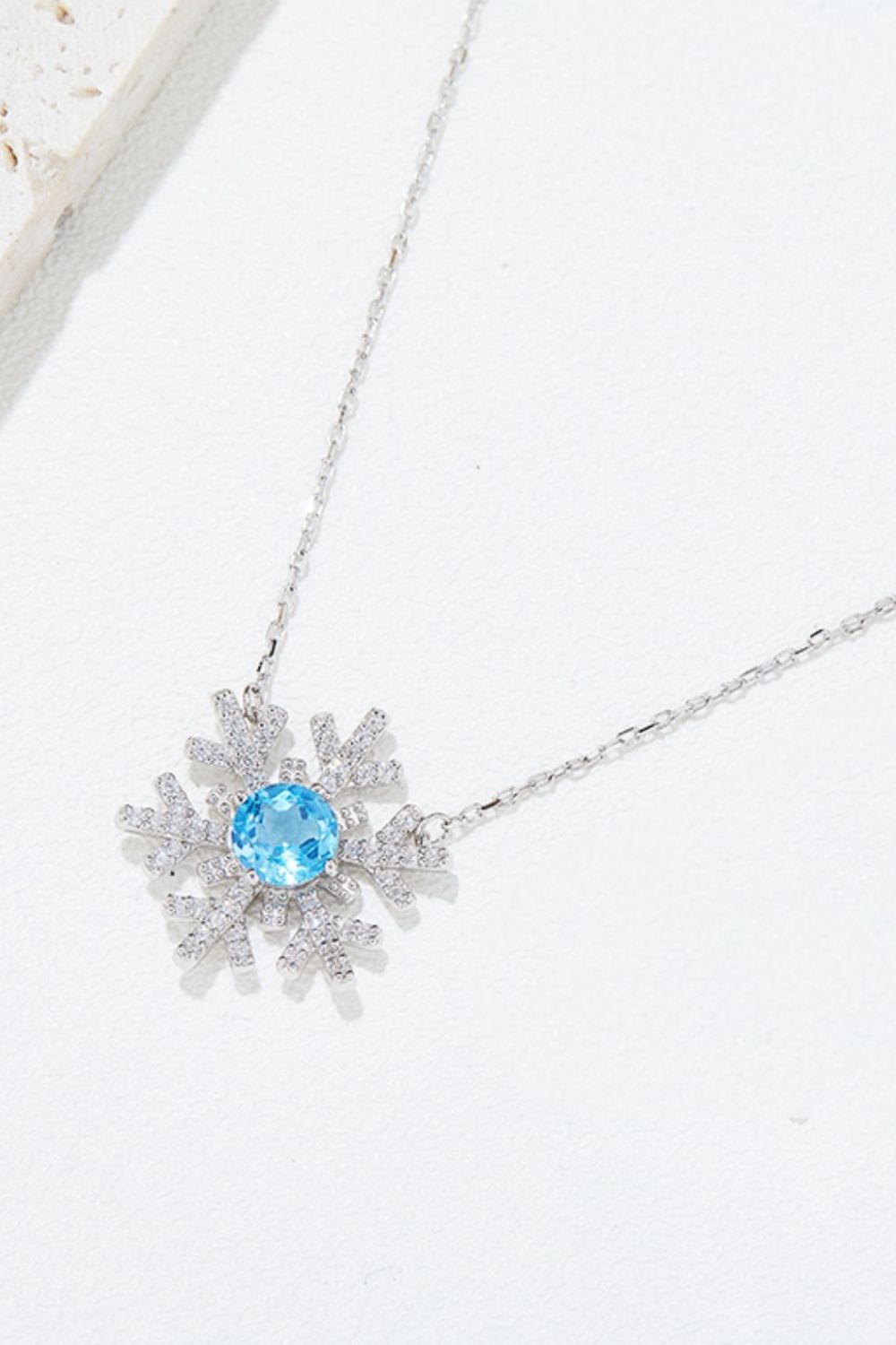 Topaz Snowflake Shape Necklace - Undeniably LUXE
