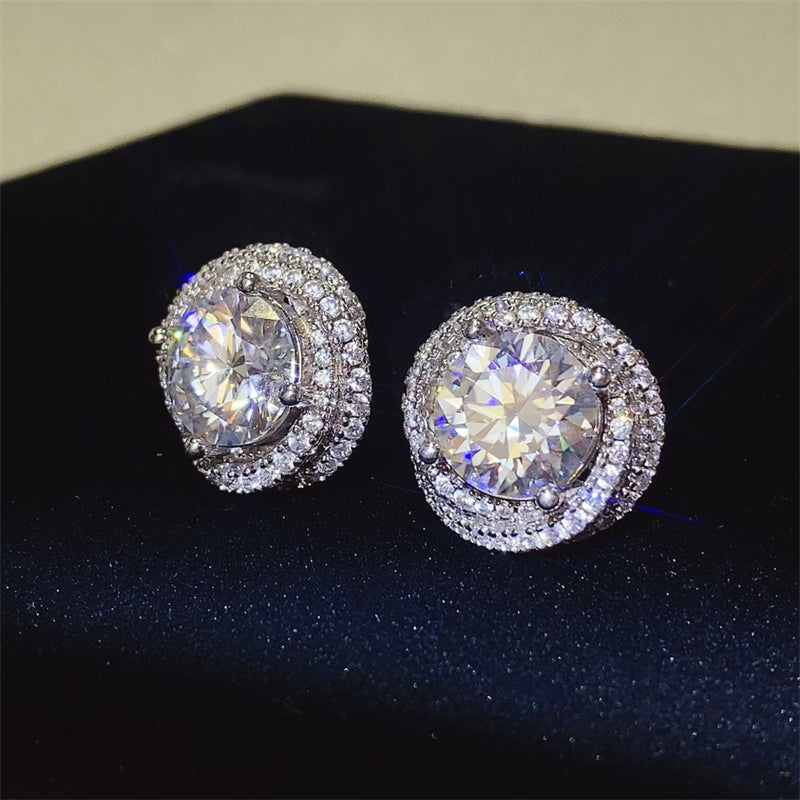 6 Carat Moissanite Earrings - Undeniably LUXE