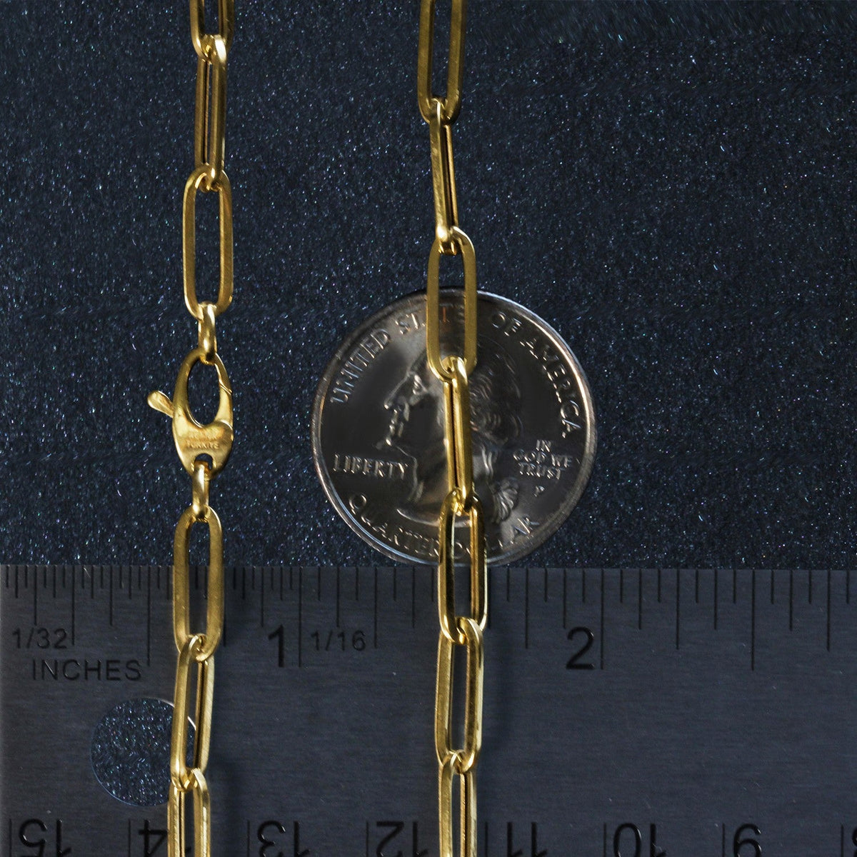 10K Yellow Gold Lite Paperclip Chain