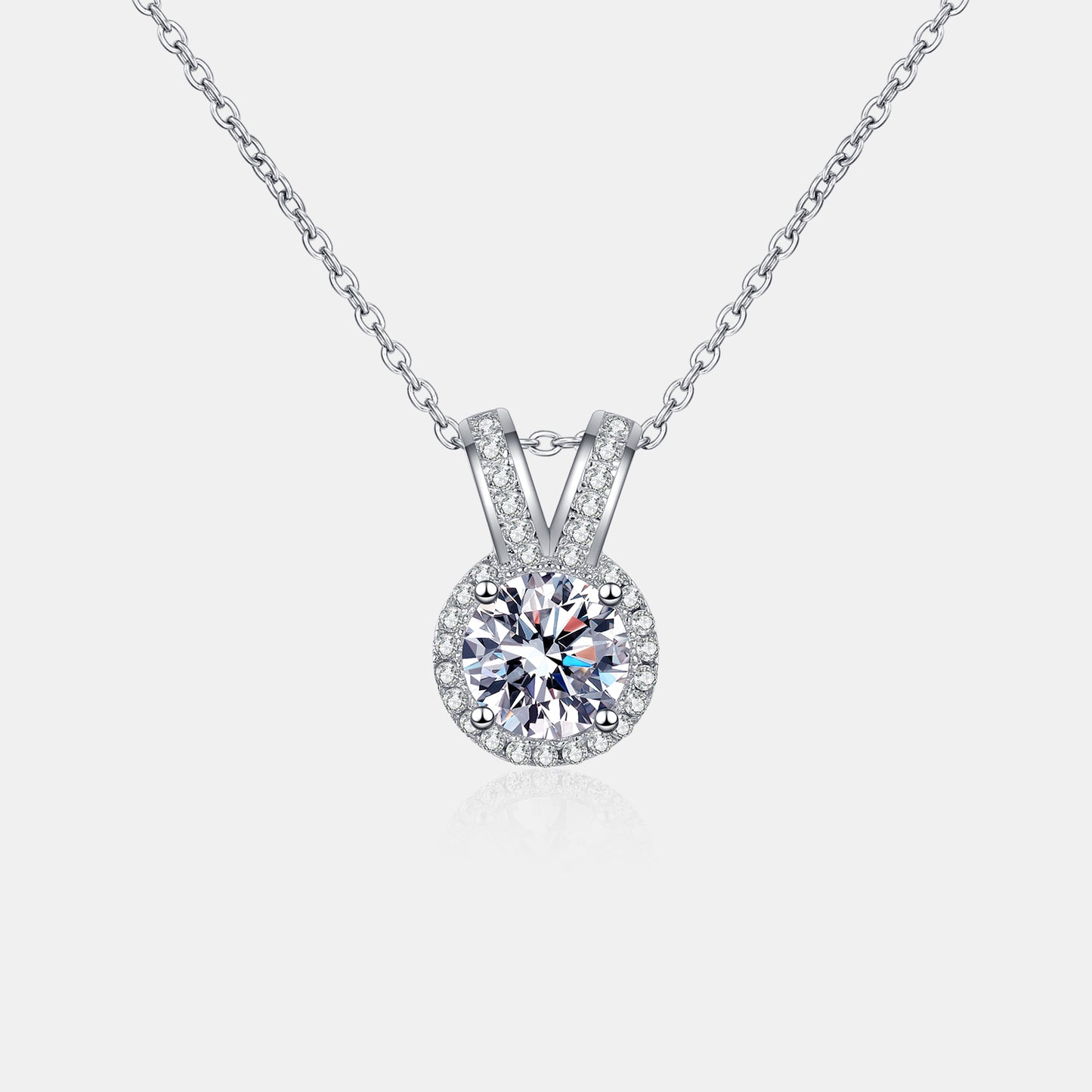 1 Carat Moissanite Rabbit Ears Shape Pendant Necklace - Undeniably LUXE