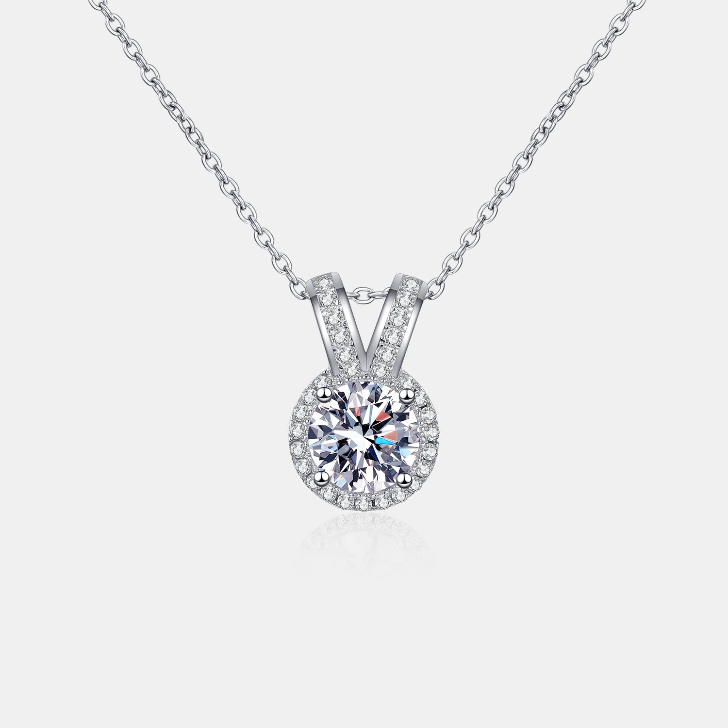 1 Carat Moissanite Rabbit Ears Shape Pendant Necklace - Undeniably LUXE