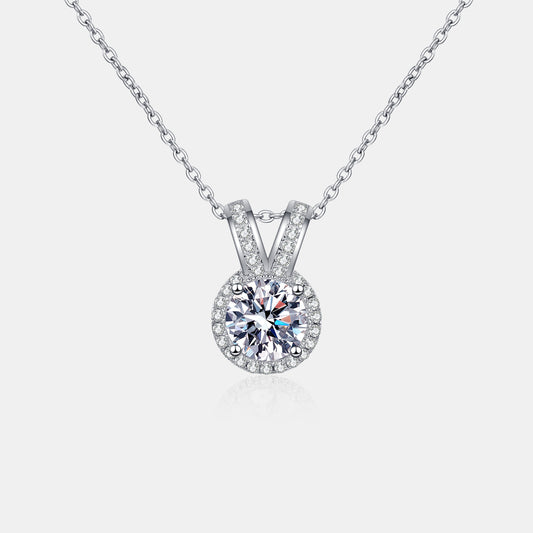 1 Carat Moissanite Rabbit Ears Shape Pendant Necklace - Undeniably LUXE