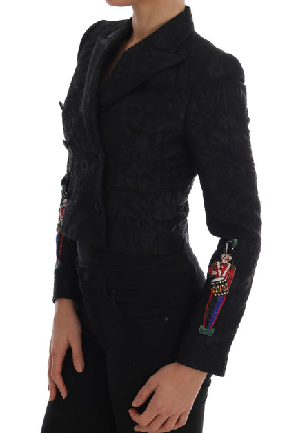 Dolce & Gabbana Black Fairy Tale Crystal-Embellished Brocade Blazer