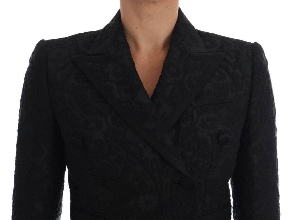 Dolce & Gabbana Black Fairy Tale Crystal-Embellished Brocade Blazer
