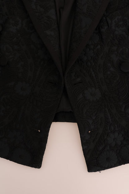 Dolce & Gabbana Black Fairy Tale Crystal-Embellished Brocade Blazer