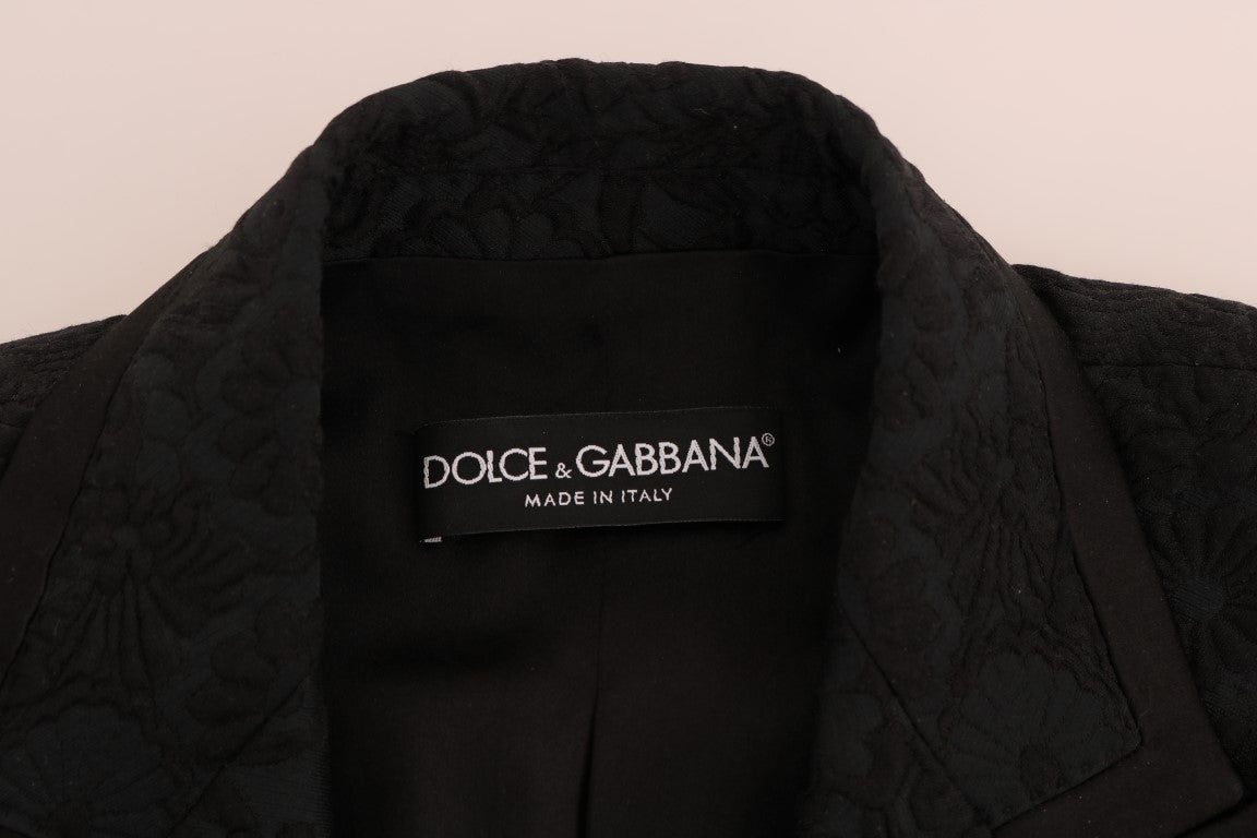 Dolce & Gabbana Black Fairy Tale Crystal-Embellished Brocade Blazer