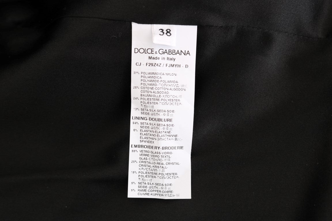 Dolce & Gabbana Black Fairy Tale Crystal-Embellished Brocade Blazer