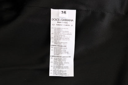 Dolce & Gabbana Black Fairy Tale Crystal-Embellished Brocade Blazer
