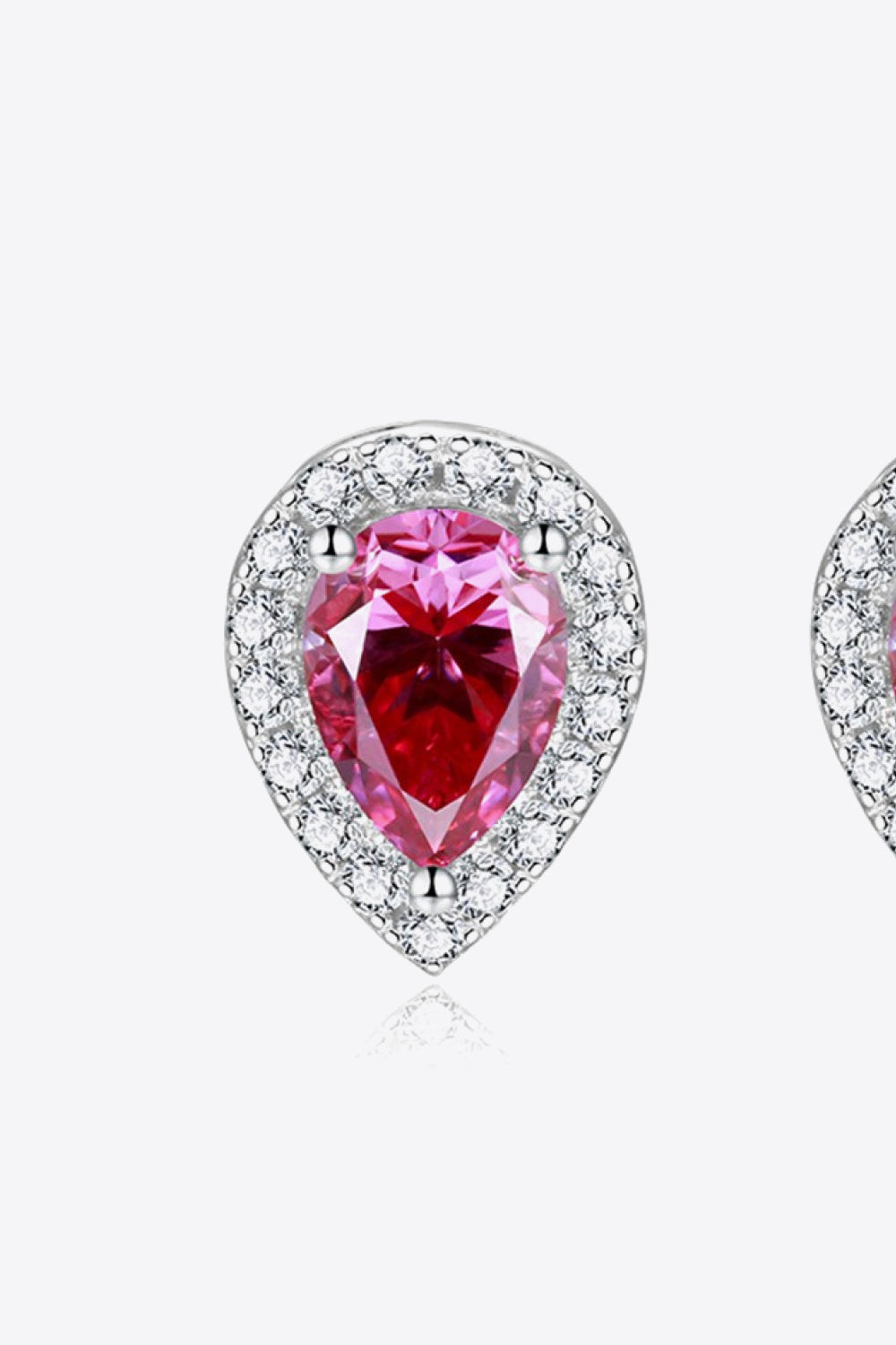 2 Carat Moissanite Teardrop Stud Earrings in Rose - Undeniably LUXE