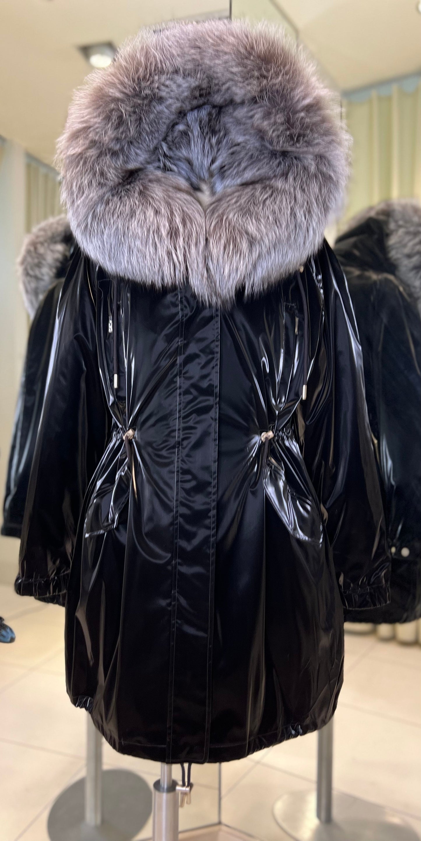 Silver Fox Fully Lined Hood Rabbit Insulated Parka