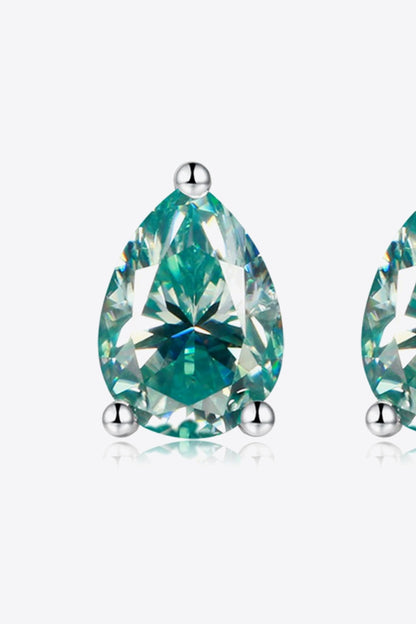 2 Carat Moissanite Teardrop Earrings - Undeniably LUXE