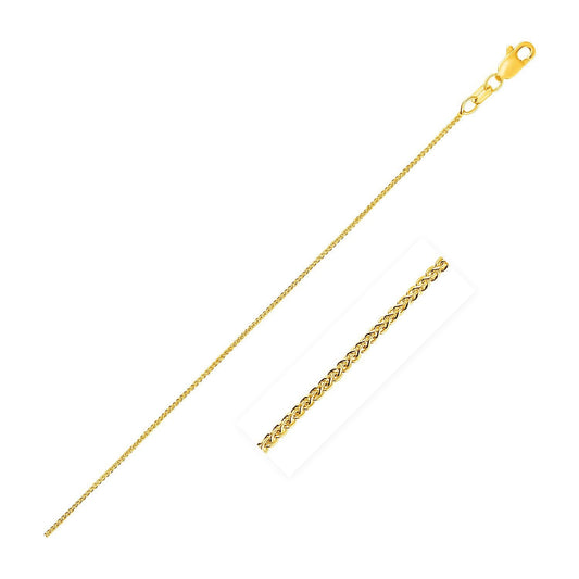 Yellow Gold Wheat Chain Necklace