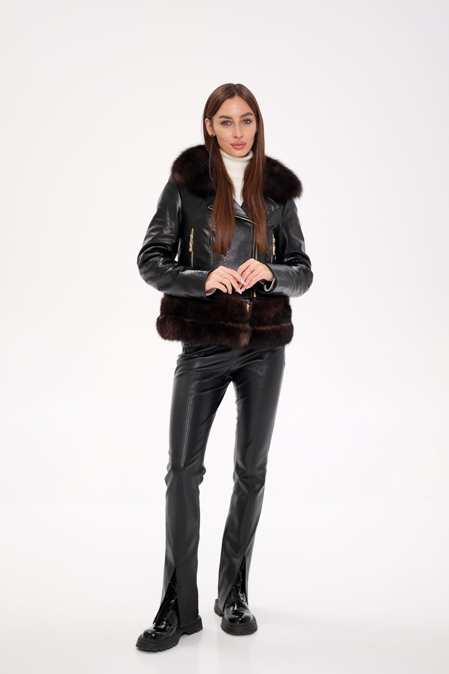 Polar Fox Real Leather Transformer Jacket