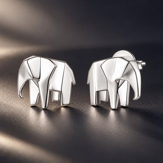 White Gold Plated Brass Earrings with Sterling Silver Posts