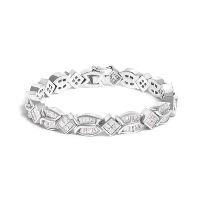 UndeniablyLuxe Fine Jewelry Geometric Twist Diamond Bracelet
