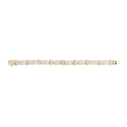 Undeniablyluxe Fine Jewelry Diamond Bow And Box Link Tennis Bracelet