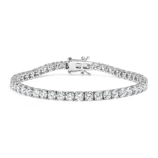 14K White Gold Lab-Grown Diamond Tennis Bracelet