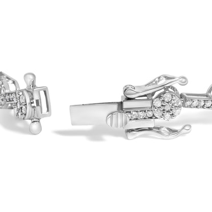 Diamond Cluster Link Bracelet