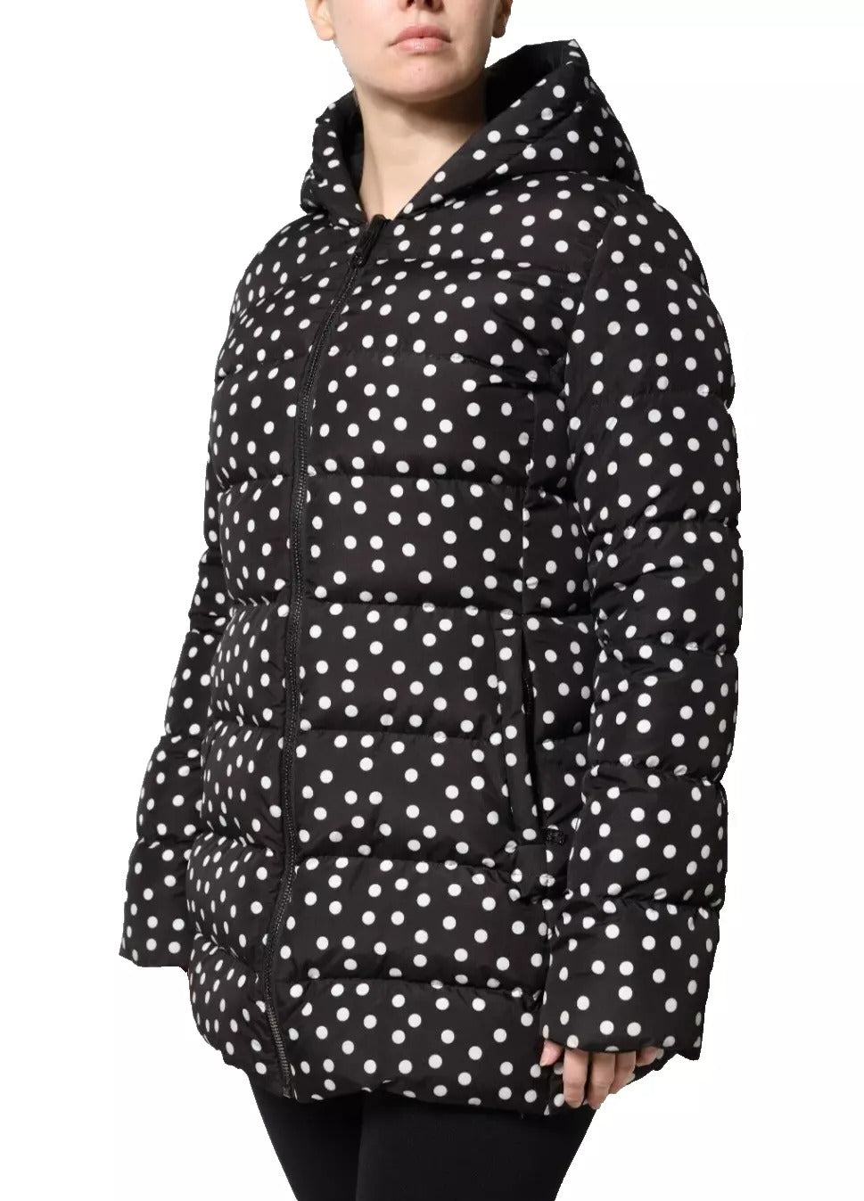 Dolce & Gabbana Black Polyester Hooded Reversible Jacket