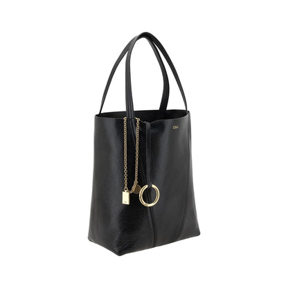 Chloé Spin Black Calf Leather Shoulder Bag
