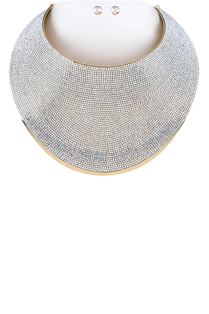 Crystal Collar Necklace Set - Undeniably LUXE