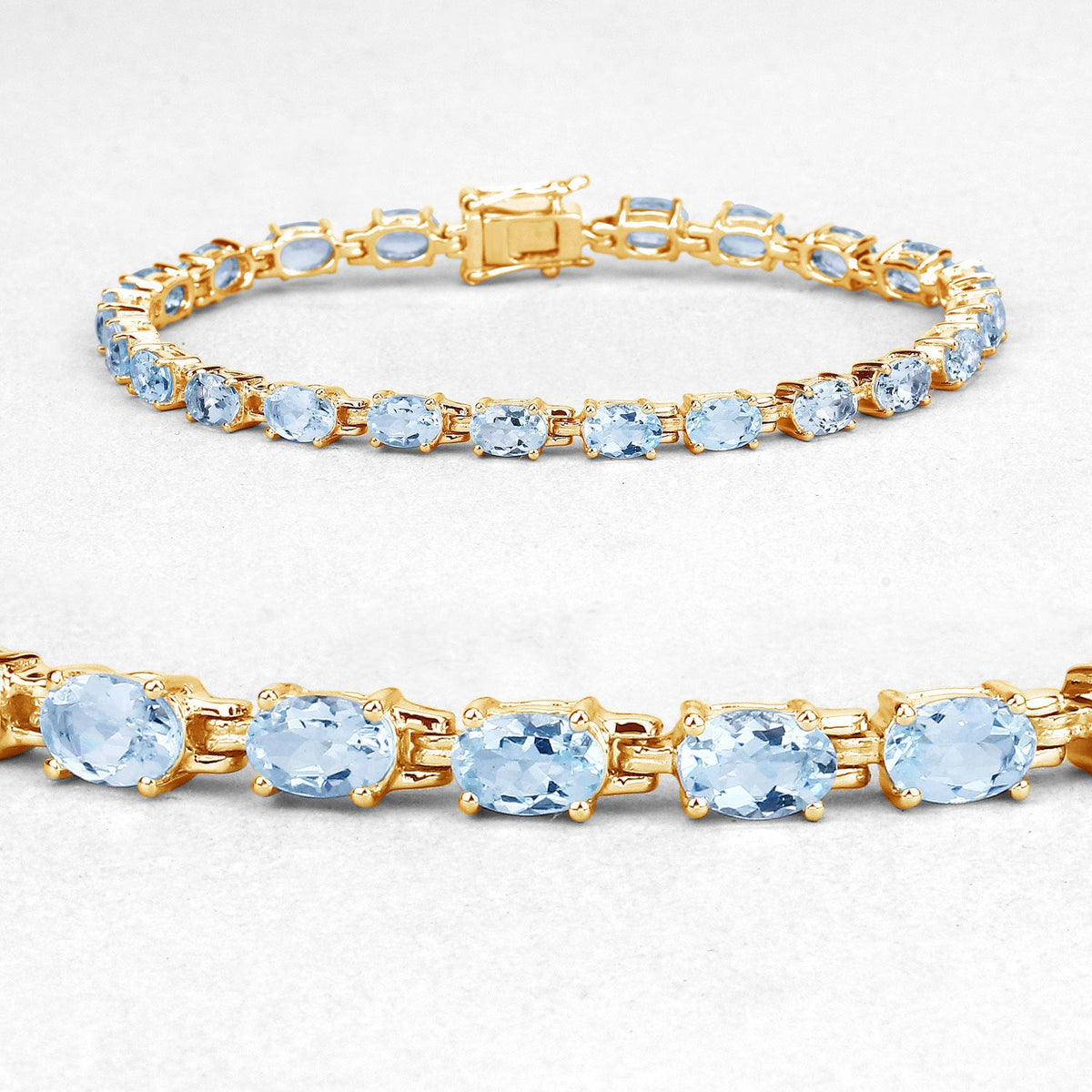 Blue Topaz Sterling Silver Tennis Bracelet