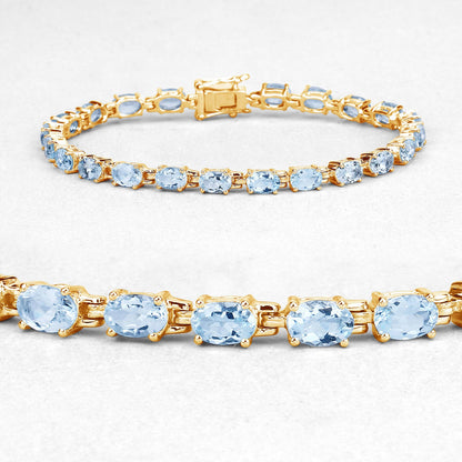 Blue Topaz Sterling Silver Tennis Bracelet
