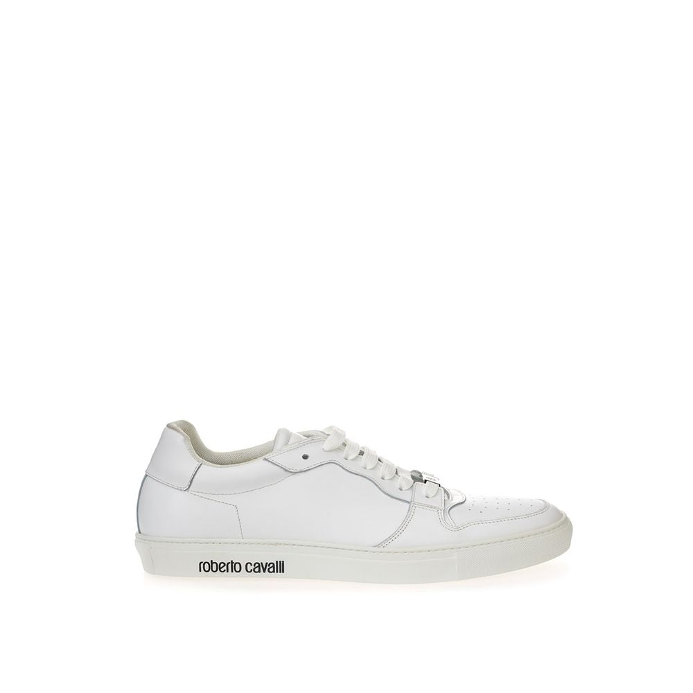 White Leather Low Top Sneakers